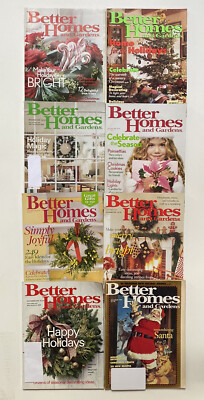 8 Better Homes & Gardens Magazines Christmas Holiday Santa Theme 1993-2008-image