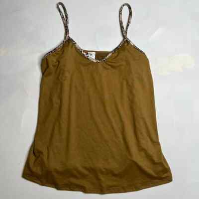 Cozy Rozy Adult Shirt Medium Brown Spaghetti Strap Sleep Tank Women's-image