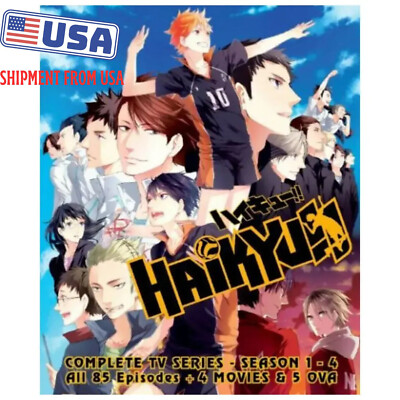 DVD Haikyu!! Season 1-4 Vol.1-85 End (English Dub) + 4 Movies + 5 OVA FREE SHIP-image