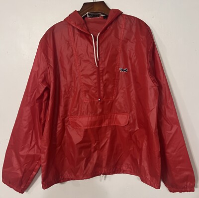Vintage 1980s The Fox Pullover Red Windbreaker Large JC Penney Hoodie-image