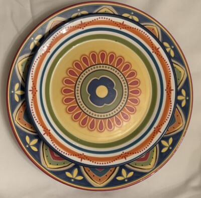 Pier 1 Mexicali Plate 1 Dinner 1 Salad Plates-image