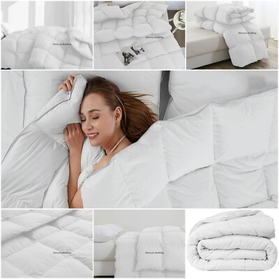 Fancy Premium Soft Solid White Comforter Goose Down Alternative Twin Size-image