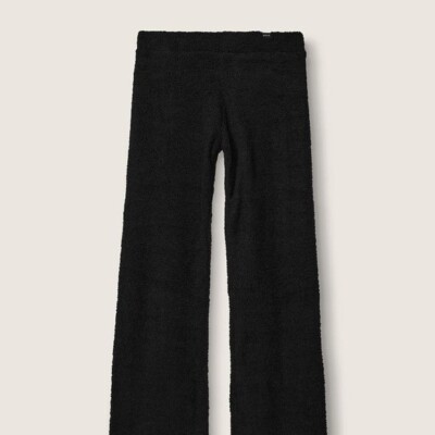 Victoria’s Secret Pink Super Soft Cozy Marshmallow Knit Black Sleep Pants, Small-image