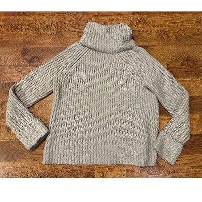 BP Women's Taupe Chunky Knit Turtleneck Sweater Sz M Cozy Soft Casual Sweater-image