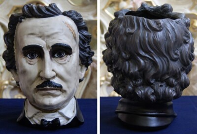 New Edgar Allan Poe Ashland Halloween Tabletop Container Planter Pot-image