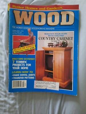Better Homes & Gardens Wood Magazine Issue 68 February 1994  -image