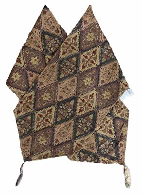 Pier 1 Imports Beaded Tapestry Table Runner Moroccan Design browns 14