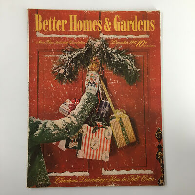 VTG Better Homes & Gardens Magazine December 1941 Christmas Decorating Ideas-image