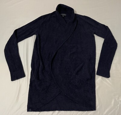 Barefoot Dreams Bamboo Chic Lite Cardigan Size XS Navy -image