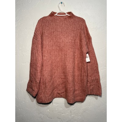 NW Old Navy tunic length mock neck sweater womens large cozy comfort preppy-image