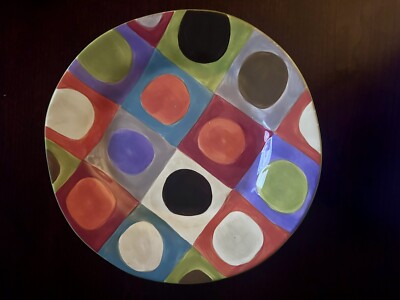 Pier 1 Imports Urban Dots Dinner Plates (11.5