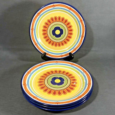 Set of 4 Mexicali Pier 1 Imports Ironstone Salad Plates 8 3/4