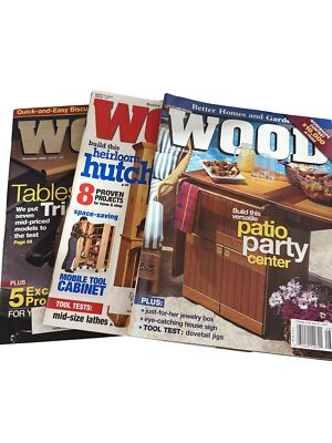 Lot Of 3 Better Homes & Gardens Woodworking Magazines 2000-2001 Issues-image