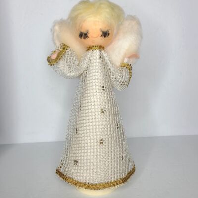 Vintage Wind Up Musical Angel MCM 1950s Christmas Holiday Made In Japan-image