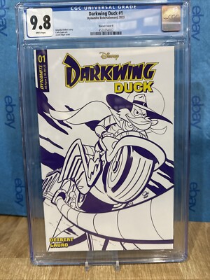 Darkwing Duck #1 Jacob Edgar 1:75 Purple Line Art  Cover O Graded 9.8 Comic-image