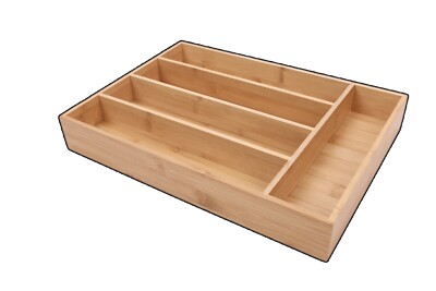 Better Homes & Gardens Natural Bamboo Silverware Organizer-image