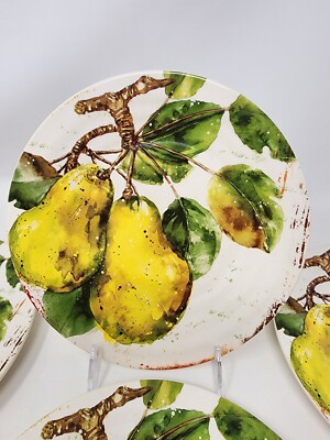 Pier 1 Imports Verona 9” Salad / Luncheon Plate  Botanical Pear - New With Tags!-image