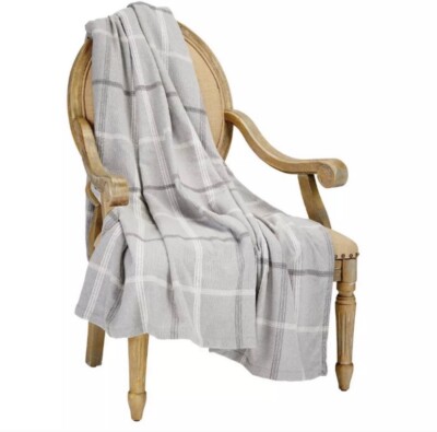 Nautica Home Benchley Chenille Throw_60” W x 70” L_Gray-image