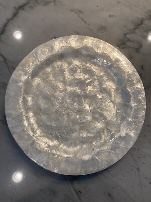 (6) EUC Natural Capiz Shells Round Chargers 13