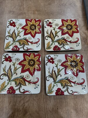 Pier 1 Imports Square Salad Plates Carynthum 9