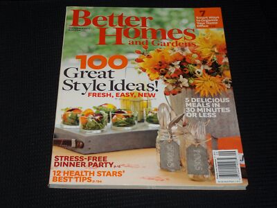 2013 SEPTEMBER BETTER HOMES & GARDENS MAGAZINE - 100 STYLE IDEAS COVER - E 2757-image