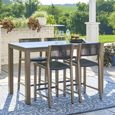 Better Homes & Gardens Tarren 5-Piece High Dining Set, Black-image