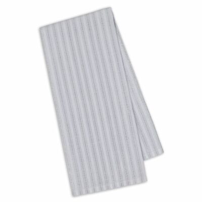 Silver Metallic Stripe Dishtowel from Design Imports 18 x 28