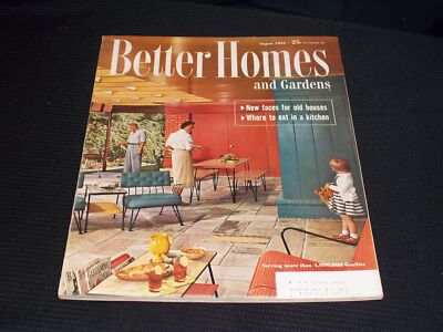 1955 AUGUST BETTER HOMES & GARDENS MAGAZINE NICE COVER & ADS - H 1349-image