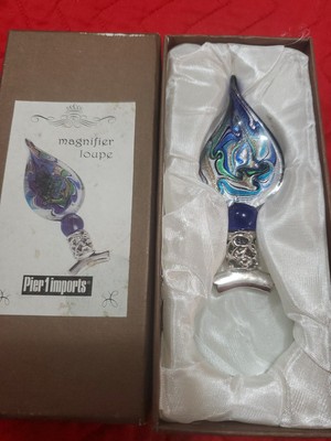Pier 1 One Imports Magnifier Loupe Beautiful Glass Design-image