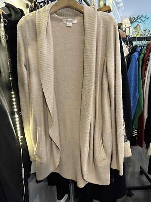 Barefoot Dreams Cozy Chic Women's Med So Cal Cardigan Sweater - Beige-image