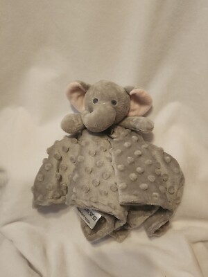 Elephant Cozy Plush Baby Security Blanket Lovey Crevent Lovie Gray-image