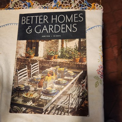 Amazing Vintage Better Homes & Gardens Magazine June 1936 Ads inside for Ford...-image