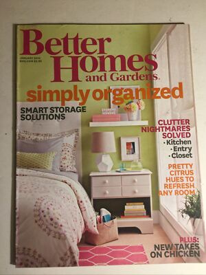 Better Homes And Gardens Magazine January 2014 Simply Organized 104 PAGES -image