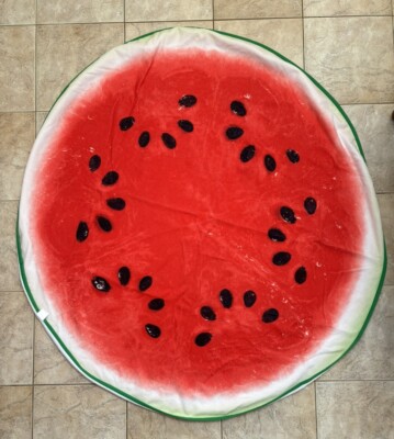 Mainstays Large Round Watermelon Beach Towel 56” Diameter-image