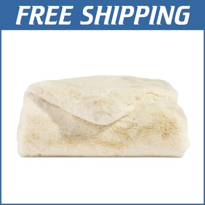 Machine Washable Faux Fur Throw Blanket - Oversized Cozy Blanket 60