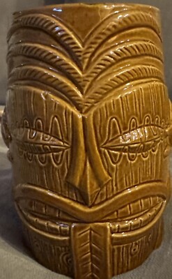 Palm Tiki - Munktiki Imports - Brown - Tiki Mug Design by Debba Debba-image
