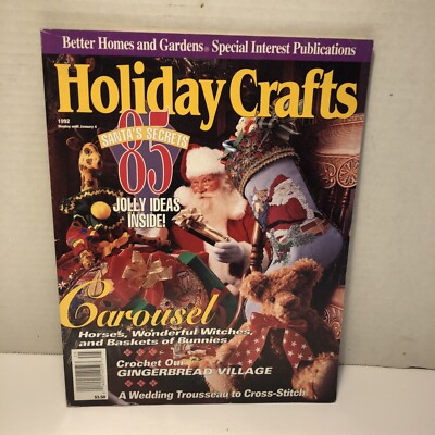 Better Homes & Gardens Holiday Crafts 1992 Cross Stitch Sewing Crochet-image