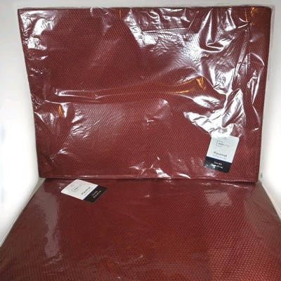 Two 6 Pack (12 Total) Mainstay Fraser Red Sedona Cloth Placemats 13x18 NWT OP-image