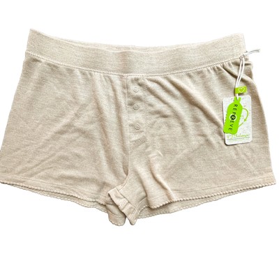 PJ Salvage Shorts Womens Medium Tan Boxer Soft Cozy Lounge Eco Concious-image