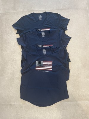 3-Pack 100% Cotton American Flag T-shirt Shirt XL Navy Jersey Cozy Soft-image