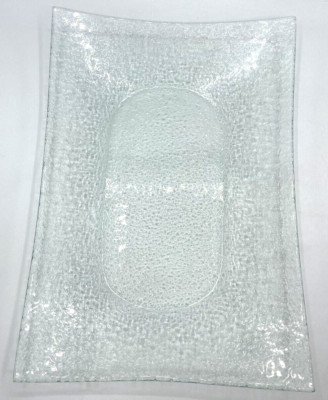 Glass Serving Platter Tray Curved Dish 13