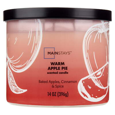 Mainstays 3-Wick Ombre Wrap Warm Apple Pie Candle, 14-Ounce-image