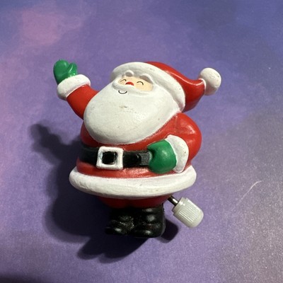 Adorable Vintage HALLMARK Animated Waving SANTA CLAUS Wind Up Pin Brooch-image
