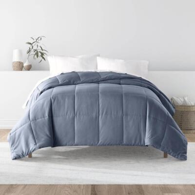 Becky Comforter Classic Microfiber Hypoallergenic Solid Full/Queen Size Blue-image
