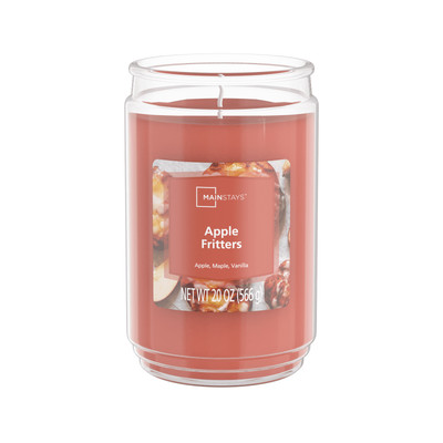 Mainstays Apple Fritters Scented Single-Wick Glass Jar Candle, 20 oz-image