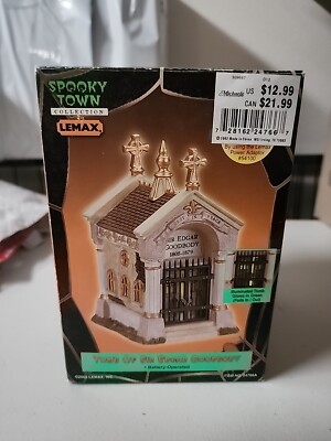 2002 Lemax Halloween Village Spooky Town Tomb of Sir Edgar Goodbody No 24766A-image