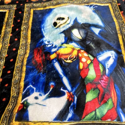 Nightmare B4 Christmas Cozy Throw 50” X 40” Velour Ultra Soft Vibrant Colors-image