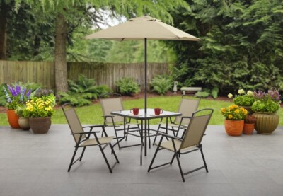 Mainstays MS16-301-001-13 Albany Lane Patio Dining Set - 6 Pieces - Red-image