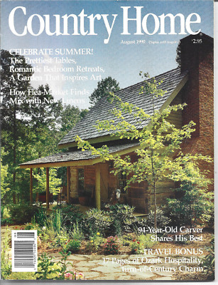 Country Home Magazine August 1990 Celebrate Summer Flea Market Finds Travel-image