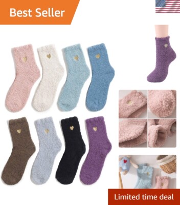 Cozy Microfiber Sleeping Socks for Women - 5 Pairs with Christmas Patterns-image